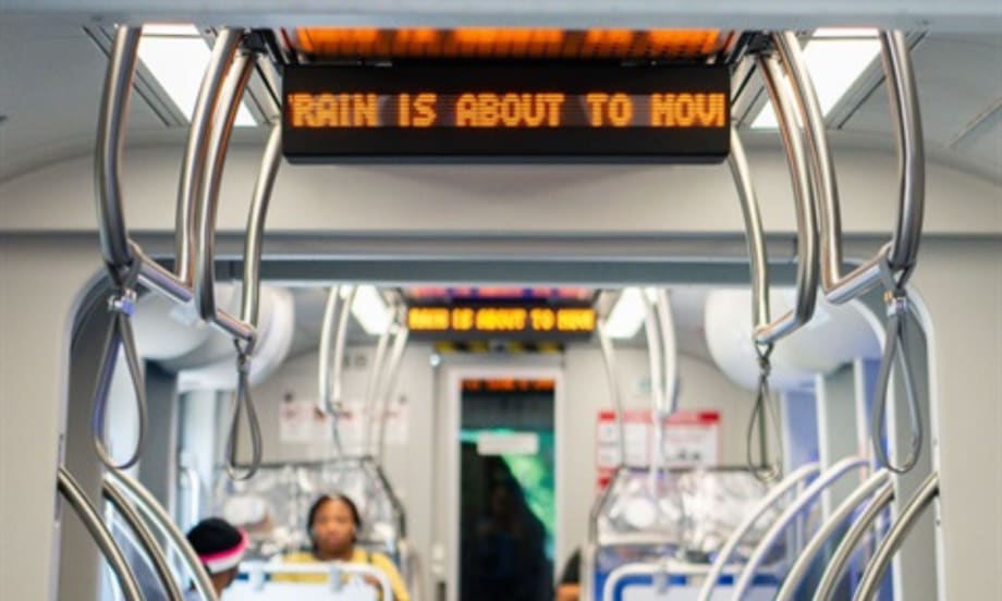 Inside image a transit vehicle.