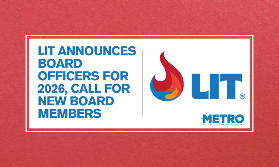 A red, white and blue graphic with an LIT logo and text reading" LIT Announces Board Officers for 2026, Call for New Board Members."