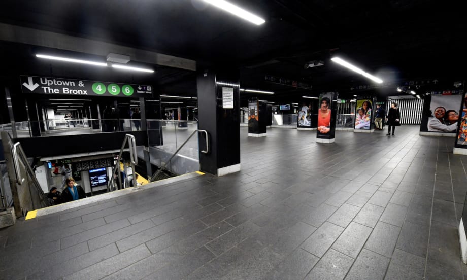 Interior image of the upgraded Grand Central-42 St station.