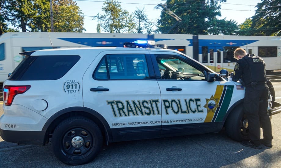 A Multnomah County transit police vehicle.