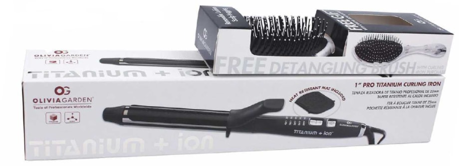 Giveaway Alert: Olivia Garden Titanium+ion™ High Performance Professional Curling Iron PLUS Detangling Brush