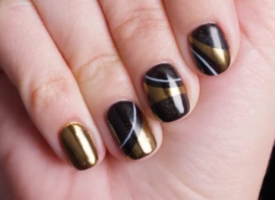 OPI Abstract Chrome Nail Art