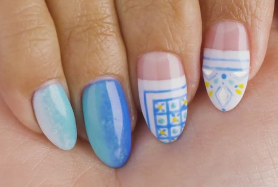 OPI Lisbon We Amadora This City Nail Art Tutorial