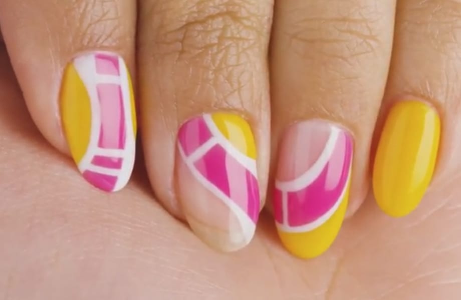 OPI Lisbon Pink Street Beat Nail Art Tutorial