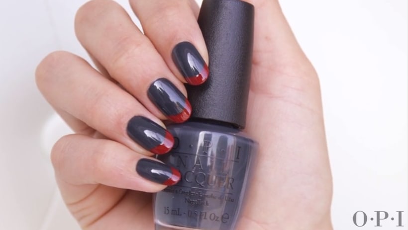 Fifty Shades of Grey-Inspired French Nails