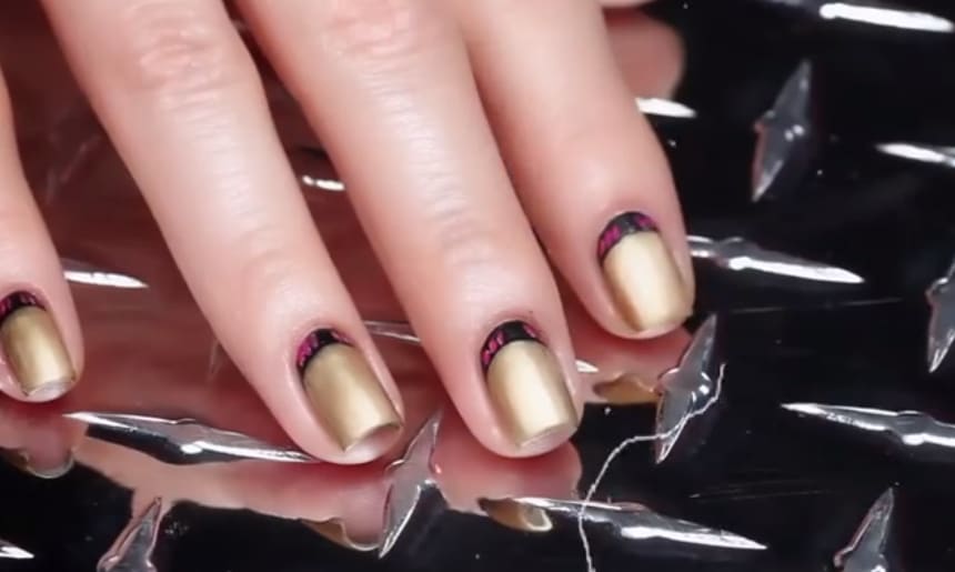 Tail Light Ruffian Nail Art with OPI x Mustang