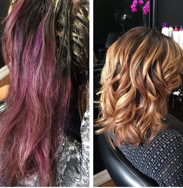 HOW-TO: From Black/Violet Ombre to Low-Maintenance Blonde