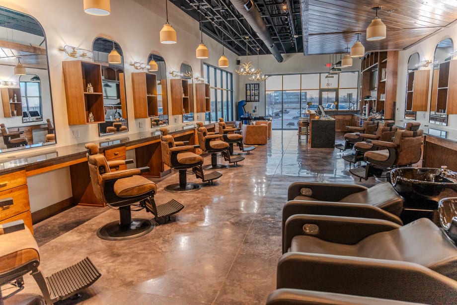 From the shampoo area, an overall view of Parlor by Thompson & Company.