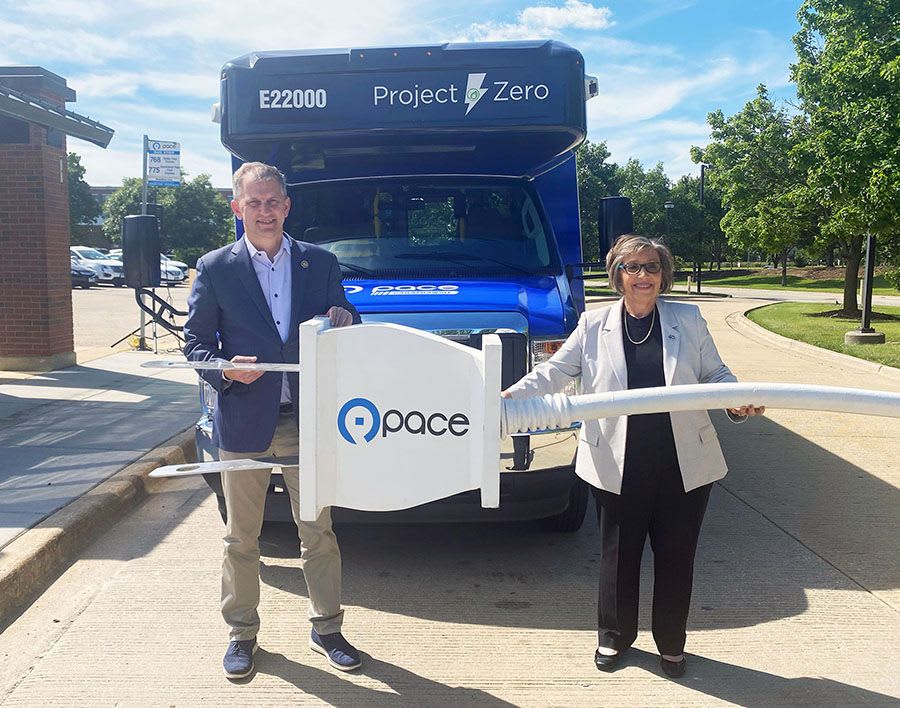 Pace Adds First Electric Paratransit Vehicle