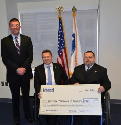 Penske Truck Rental Donates To Paralyzed Veterans