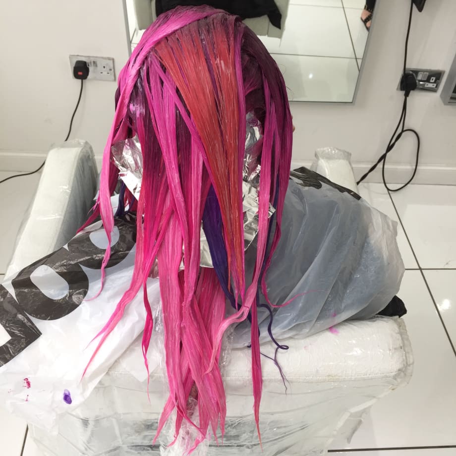 Makeover: Grown Out Blonde To Hot Pink