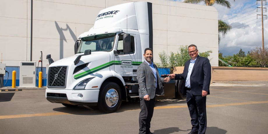 Penske Takes Delivery of Volvo VNR Electric Models