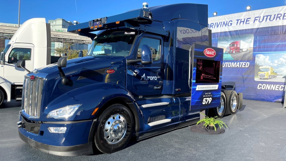 Peterbilt Showcases First Model 579 with Aurora Driver