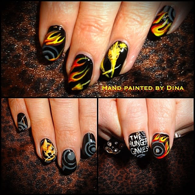 The Hunger Games-Inspired Nail Art