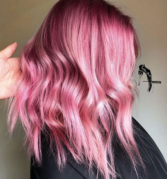 HOW-TO: Pink and Peach Hair Color Formula Using Goldwell @Pure Pigments