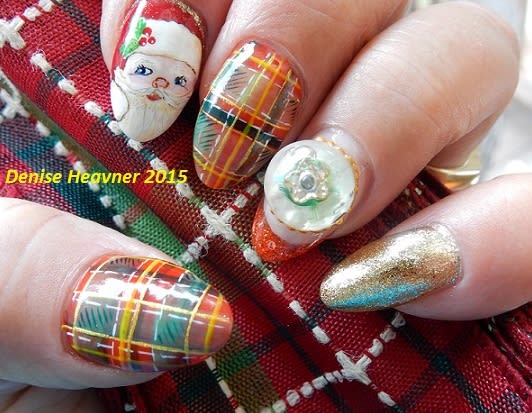 Plaid Santa Nail Art Tutorial