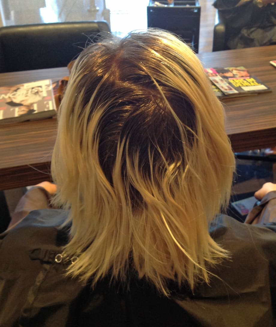 TRANSFORMATION: Grown Out Haircolor (3+ inches) to True Platinum