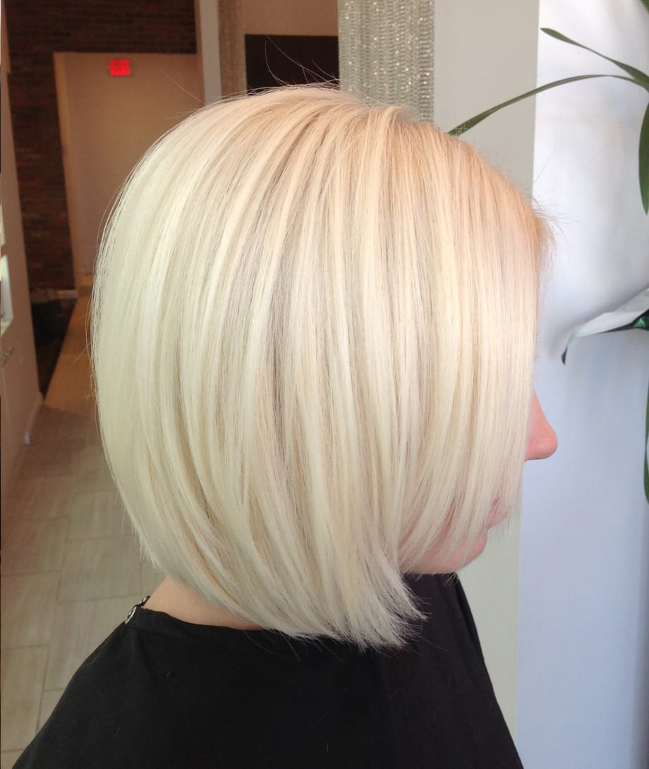 TRANSFORMATION: Grown Out Haircolor (3+ inches) to True Platinum