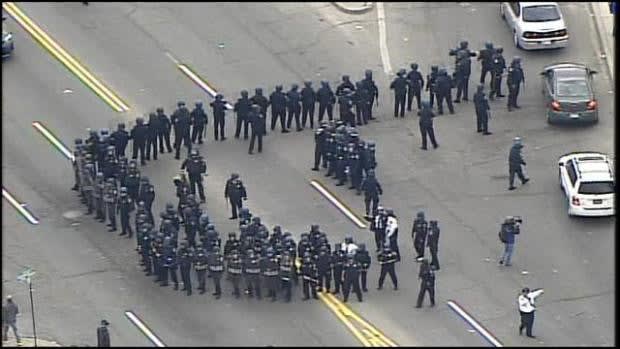 Baltimore Officers Seriously Injured in Riot