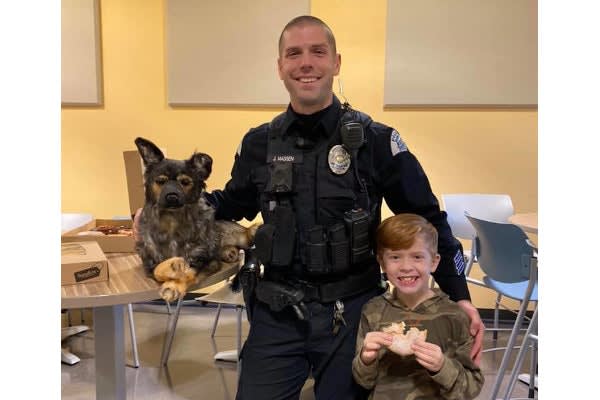 Video: Family Gives Grieving Washington Officer Stuffed Facsimile of K-9