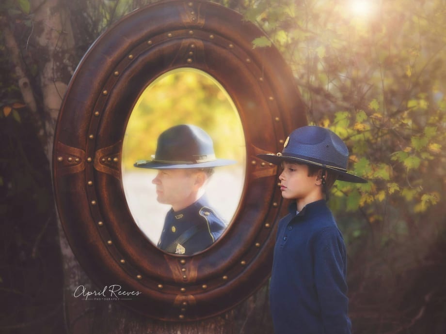 Heartbreaking Photos Show Boy Honoring Fallen Louisiana Trooper Father
