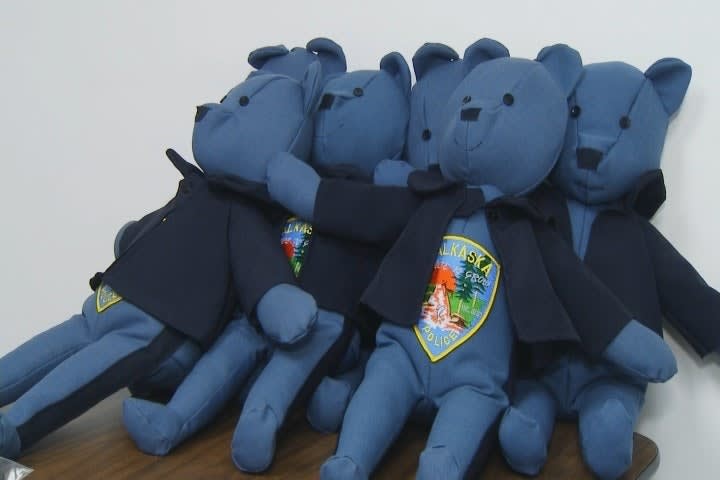 Video: MI Officer's Wife Makes Teddy Bears for Victimized Kids from Old Police Uniforms