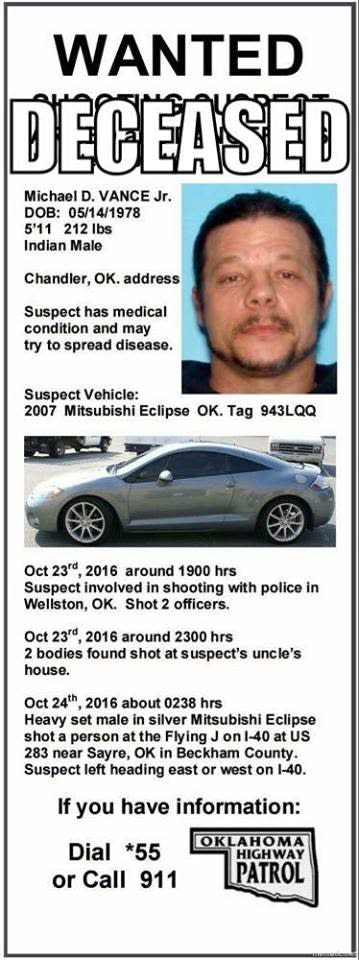 Oklahoma Manhunt Subject Killed in Gunfight, Deputy Wounded