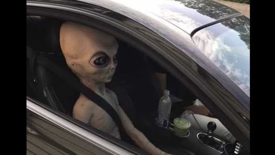 GA Officer Pulls Over Man Driving with Space Alien