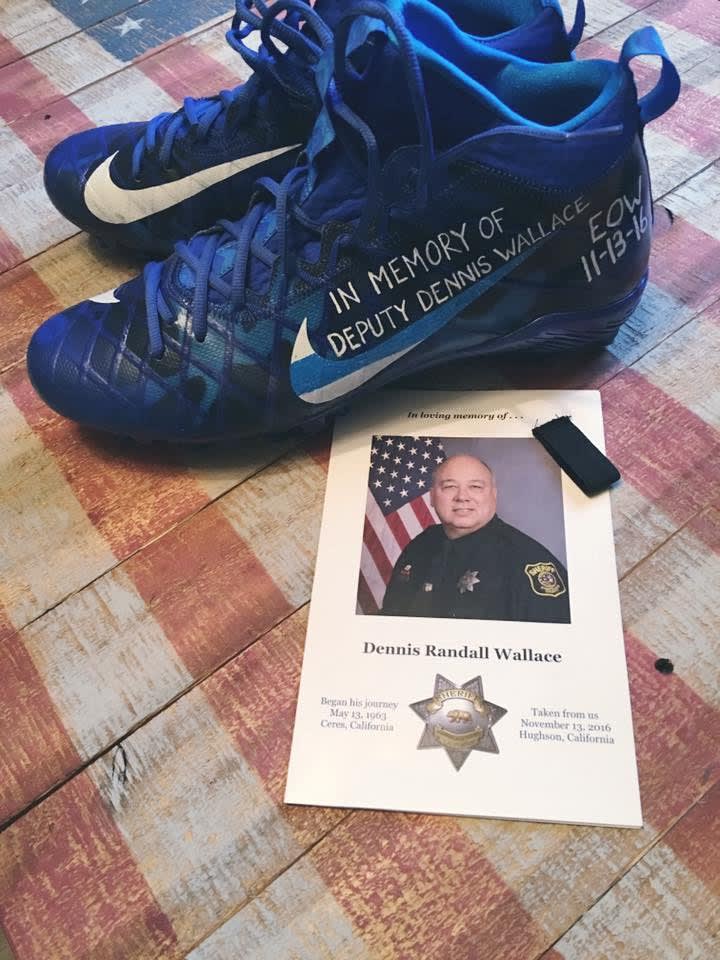 NFL Player Honors Fallen CA Deputy, Sends Family Game-Worn Cleats