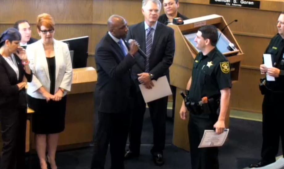 Elected Official Berates Florida Officer at Awards Ceremony