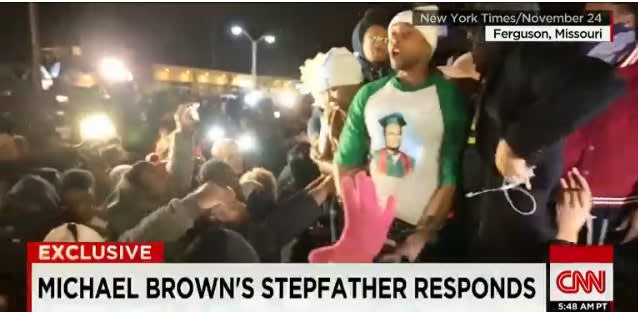 Video: Michael Brown's Stepfather Sorry for Outburst in Ferguson Protests