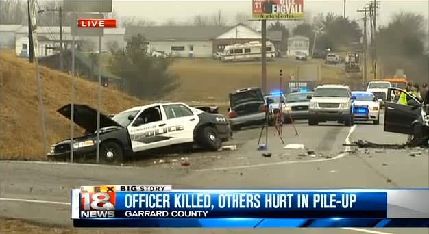 Video: Kentucky Officer Killed In Three-Car Crash