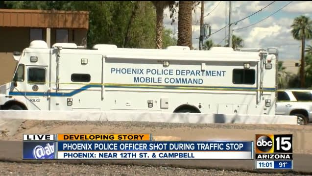 Video: Phoenix Officer Shot During Traffic Stop, Suspects Arrested