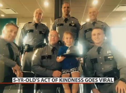 Video: Girl Buys Ice Cream for Troopers Following Officer Funeral