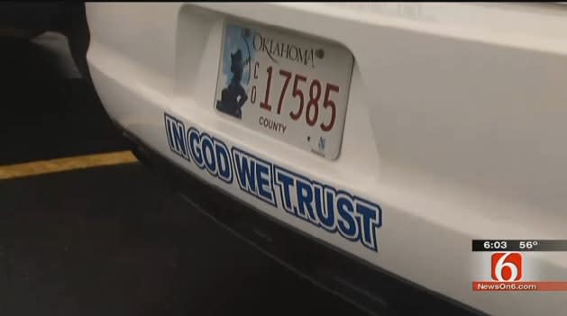 Video: Oklahoma Sheriff Adds 'In God We Trust' to Vehicles