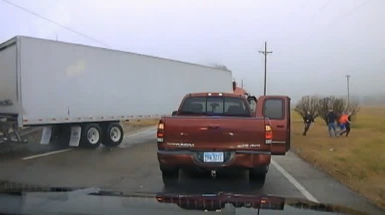 Video: Ohio Officer Survives Being Struck by Big Rig