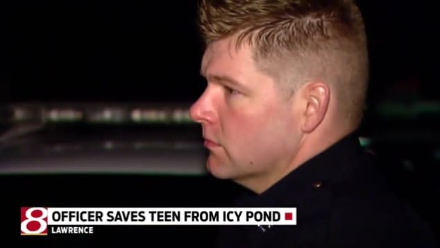 Video: Indiana Officer Dives Into Pond After Boy Falls Through Ice
