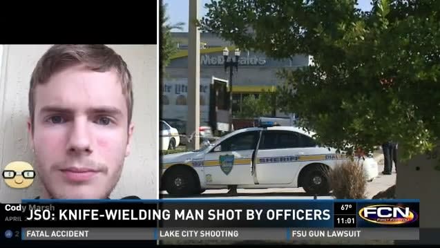 Video: Man Threatens to Behead Florida Officers with Knives