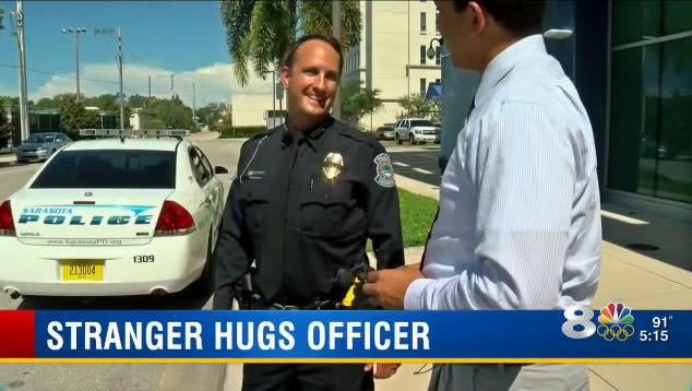 Video: Florida Officer's Story of a Hug from a Stranger Going Viral