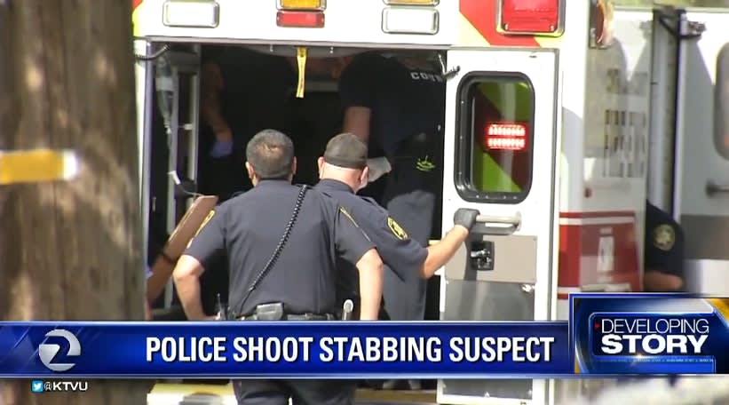 Video: CA Suspect in Stabbing of Man and K-9 Was Fatally Shot by Police