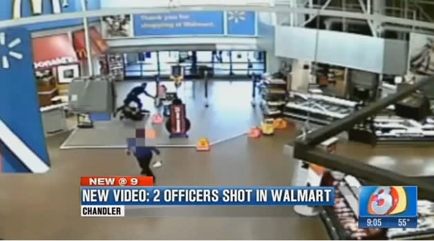Video: Footage Released of April AZ Wal-Mart Shootout Where Officers Wounded, Suspect Killed