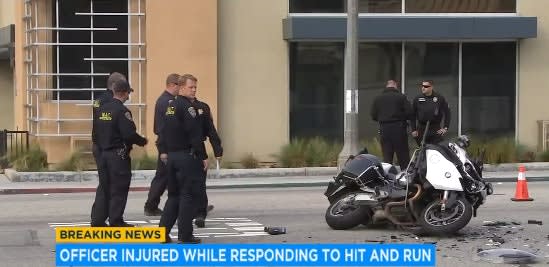 Video: CA Motor Officer Critically Injured Responding to Fatal Crash