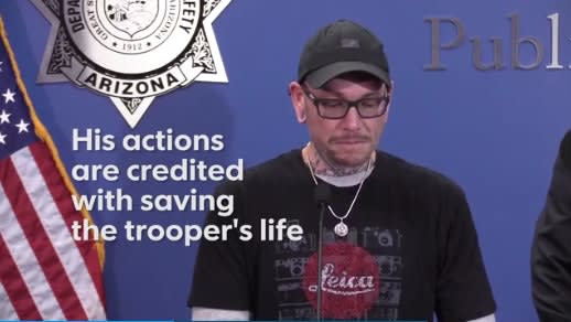 Video: Man Gives Emotional Account of Saving AZ Trooper