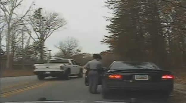 Video: SC Trooper Chases Down and PITs Suspect After Being Dragged at T-Stop