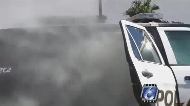 Video: TX Suspect Sets 2 Police Vehicles on Fire While in Custody