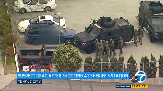 Video: Suspect Opens Fire on Deputies at CA Sheriff's Station