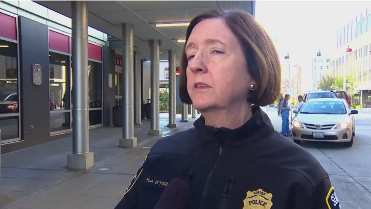 Video: Seattle Chief Says It's Miracle Officer Wasn't Killed in Downtown Shootout Last Week