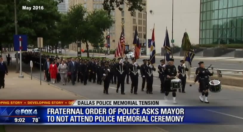 Video: Dallas Police Union Tells Mayor He's Not Welcome at Memorial Ceremony