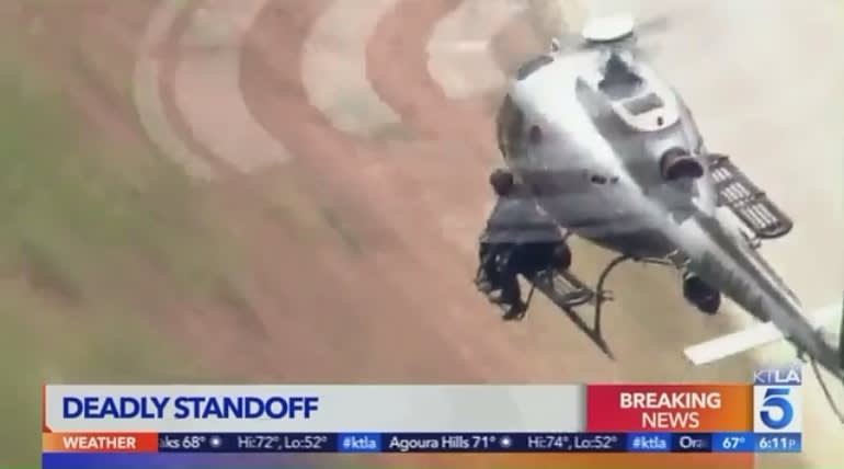 LAPD Sniper Fired from Helicopter to End Shootout