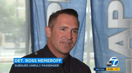Video: LAPD Officer Recounts Helping Subdue Unruly Man on LAX Flight